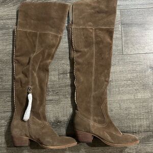 Dolce Vita new tan suede western cowboy boots style Knee high boots size 8